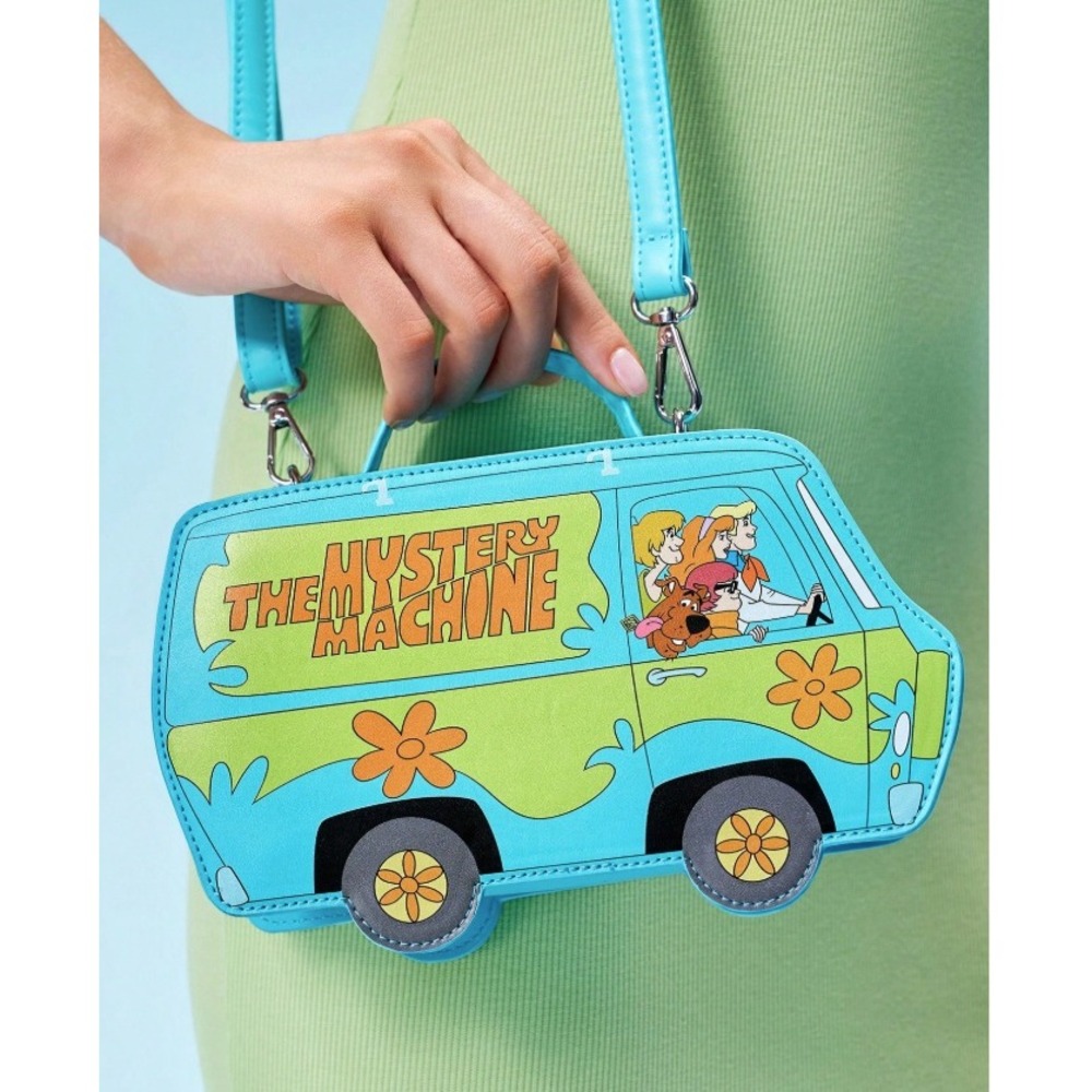 Scooby-Doo Mystery Machine Van Crossbody Bag Blue Novelty Handbag - Picture 3 of 6